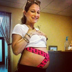 Acupuncture Centers of South Florida - Patient wearing a RockTape baby belt during her pregnancy!