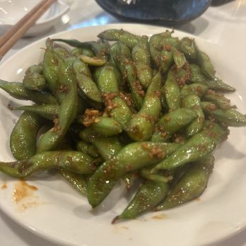Sushi Kara - SPICY GARLIC EDAMAME - okay - Asian Fusion Near Me - Long Beach, California