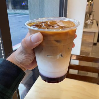 Bageloo - Neapolitan Latte (TikTok: @justandyvu) - Bagels Near Me - Diamond Bar, California