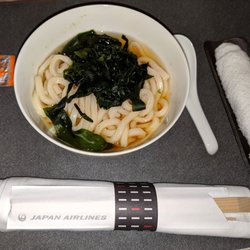 Japan Airlines - Udon noodles from the anytime menu