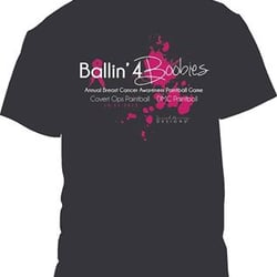 DMC Paintball - 2015 Ballin' for Boobies Tee shirt