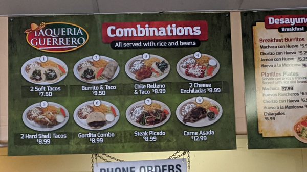 Menu photo 2 Taqueria Guerrero Indio, CA