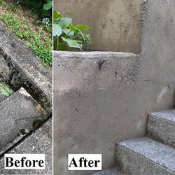 All is On Pressure Washing and Outdoor Cleaning - Concrete Steps- Before & After