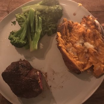 Outback Steakhouse - Ordered the 8oz fillet with side of sweet potato and broccoli - Steakhouses Near Me - Richmond, Virginia