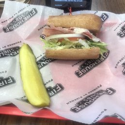 a hot dog and a pickle