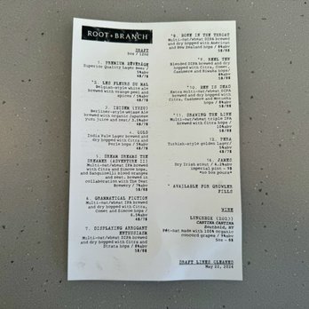 Root + Branch - Beer Menu - Breweries Near Me - Copiague, New York
