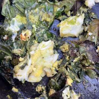 Bluestone Lane - Eggs brutally overdone. Greens overcooked and charred. Runny egg? Not a chance. Served cold! - Coffee & Tea Near Me - Orange, California