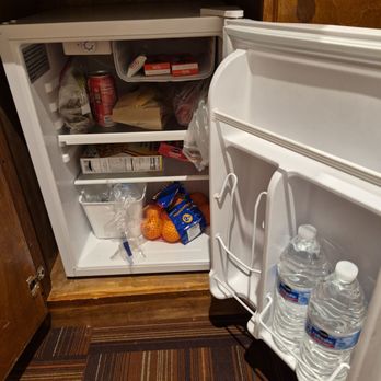 Atlantic Coast Inn - Our mini refrigerator stuffed - Hotels Near Me - Ellsworth, Maine