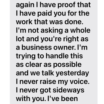 Baker Outdoor Services - a text message from a customer - Lawn Services Near Me - Claremore, Oklahoma Baker Outdoor Services - a text message from a customer - Lawn Services Near Me - Claremore, Oklahoma
