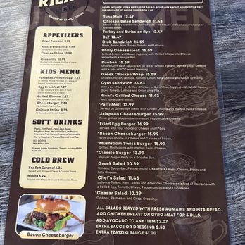 Richi’s Diner - Menu picture 2025 - Italian Near Me - Surprise, Arizona