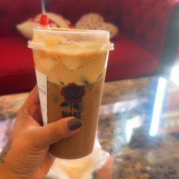 Pumpkin latte with pumpkin cold foam Pumpkin latte with pumpkin cold foam