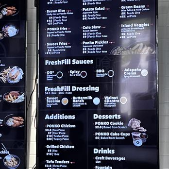 Ponko Chicken - Menu with sides - Chicken Shop Near Me - Auburn, Alabama Ponko Chicken - Menu with sides - Chicken Shop Near Me - Auburn, Alabama