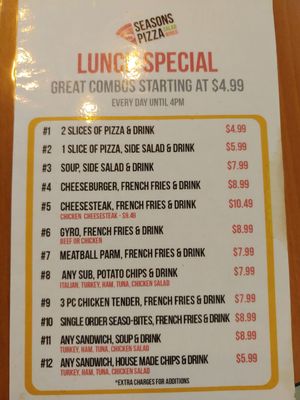 Menu photo 4 Seasons Pizza Towson, MD Menu photo 4 Seasons Pizza Towson, MD