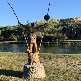 Soaring Eagle Lodge - The statue at the Soaring Eagle Lodge - Fishing Near Me - Navajo Dam, New Mexico