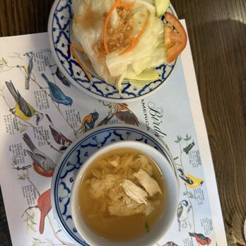 Thai-Am Restaurant - Salad and soup comes with your meal. The ginger dressing was amazing 10/10 - Thai Near Me - St. Petersburg, Florida Thai-Am Restaurant - Salad and soup comes with your meal. The ginger dressing was amazing 10/10 - Thai Near Me - St. Petersburg, Florida