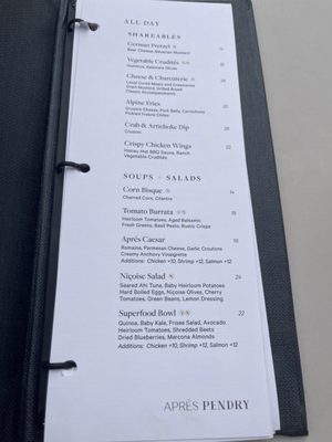 Menu photo 4 Après Pendry Park City, UT
