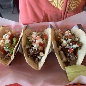 Mama's Pho N More - Grilled steak tacos. They are excellent but if you're sensitive to spice I would ask them to not put the Sriracha on. - Vietnamese Near Me - Tomball, Texas