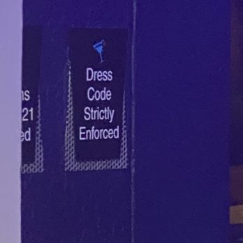 Blue Martini Lounge - Dress code sign - Lounges Near Me - Orlando, Florida