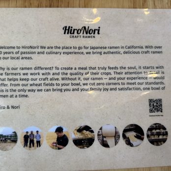 HiroNori Craft Ramen - INTRO - Noodles Near Me - San Mateo, California