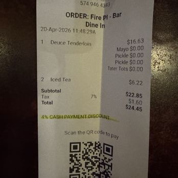 One Eyed Jack's - Receipt - American Near Me - Winamac, Indiana