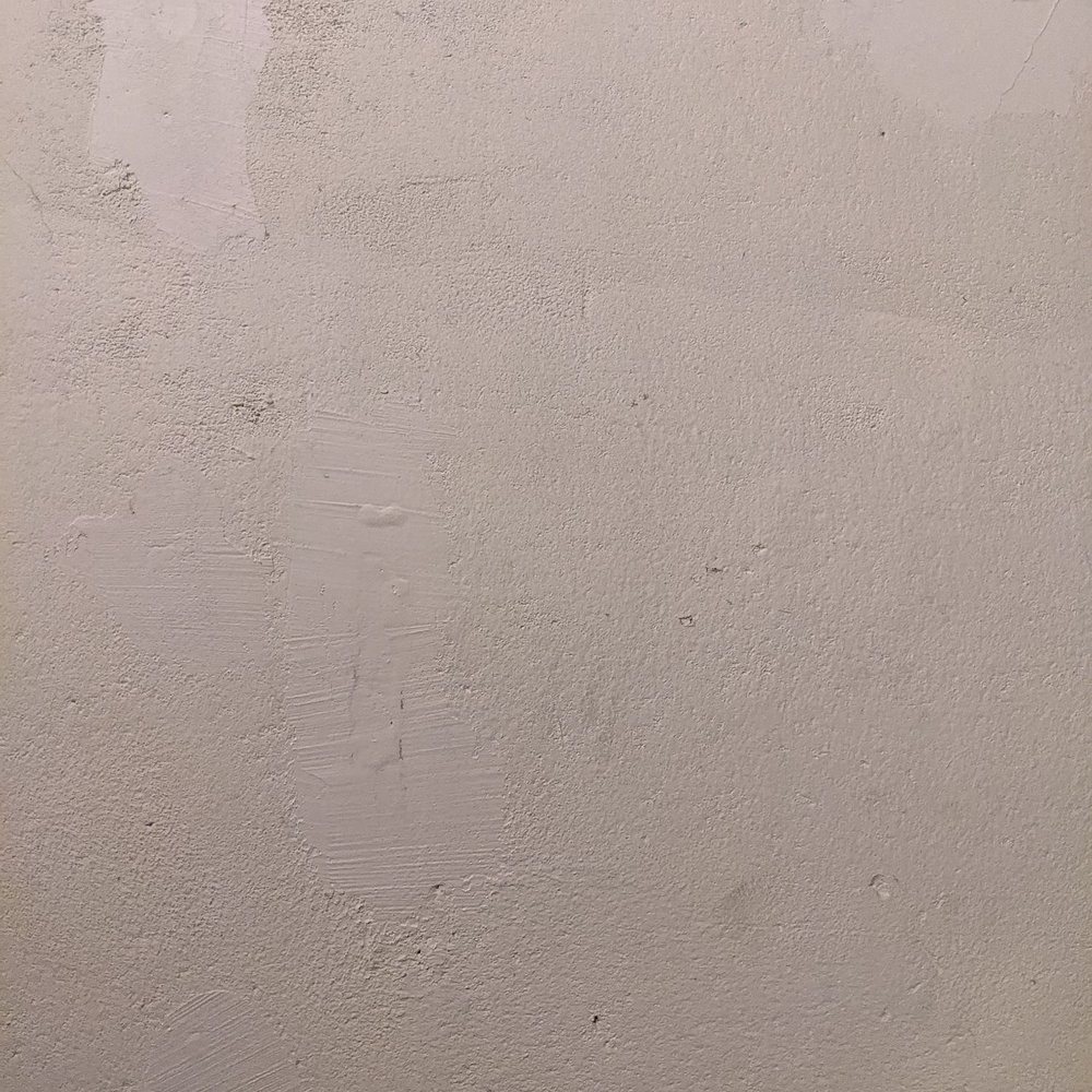 Patched garage wall