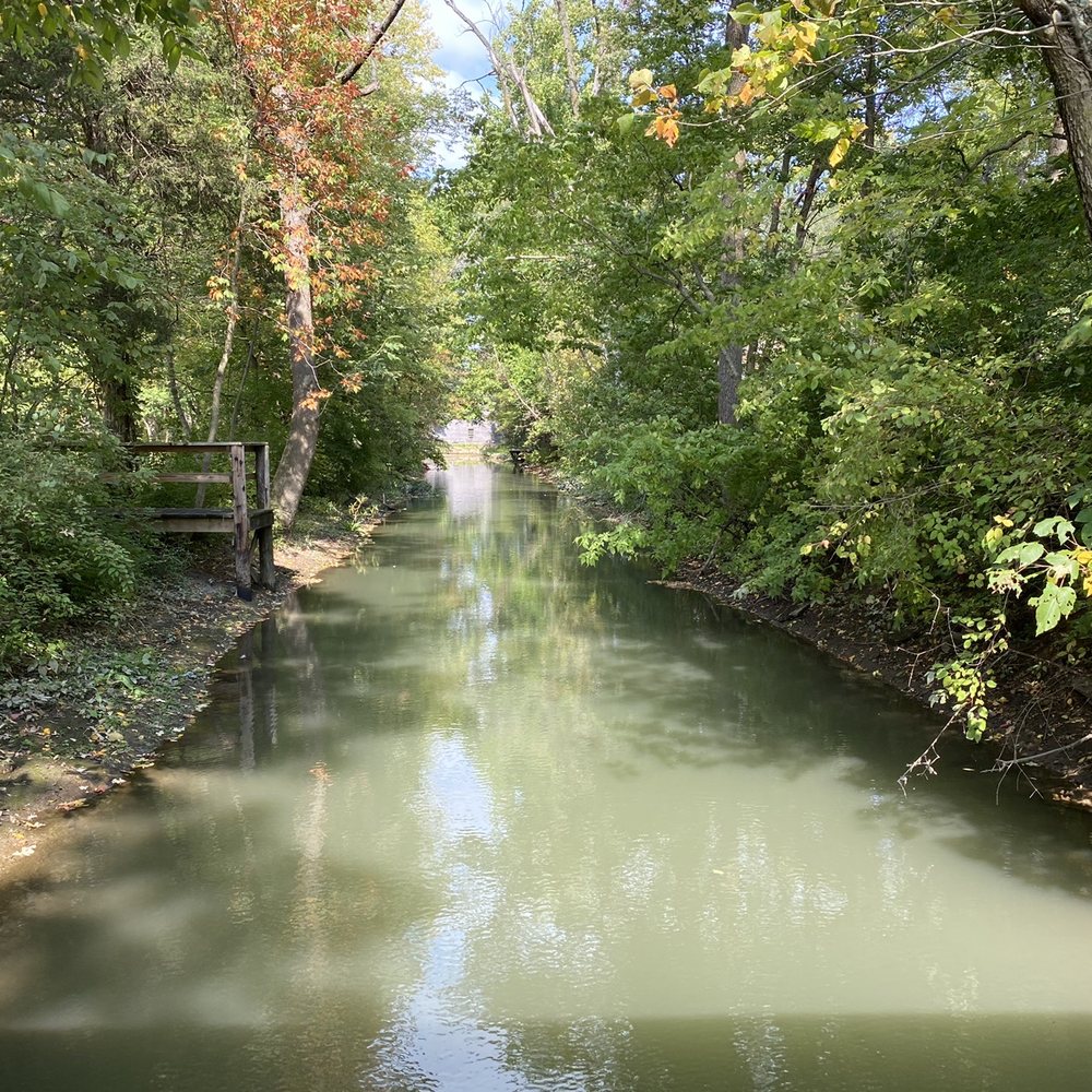 Historic Bear's Mill - Mill in the distance from the lock - Landmarks & Historical Buildings Near Me - Greenville, Ohio
