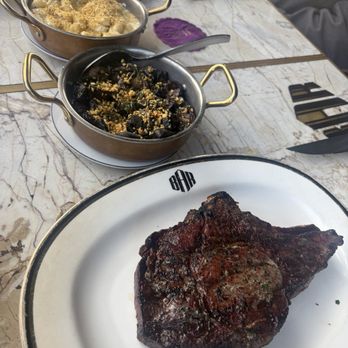 Born & Raised - 20oz Ribeye with Mac and Cheese and Mushrooms - Steakhouses Near Me - San Diego, California Born & Raised - 20oz Ribeye with Mac and Cheese and Mushrooms - Steakhouses Near Me - San Diego, California