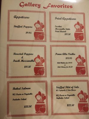 Menu photo 1 Gallery IV Italian Restaurant Lynbrook, NY Menu photo 1 Gallery IV Italian Restaurant Lynbrook, NY