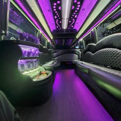 Alpha Black Car Services - Inside of the Party Bus