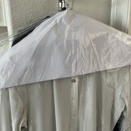 White dress shirt that had underarm stains with stains now removed White dress shirt that had underarm stains with stains now removed