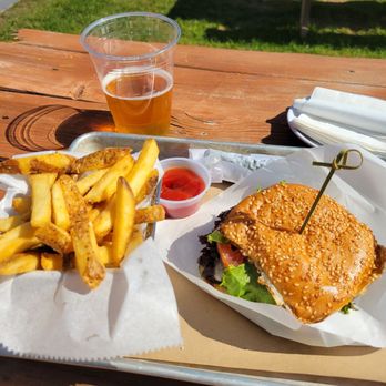 Thimble Island Brewing Company - Burger, fries, Hero Pilsner.. yum - Brewpubs Near Me - Branford, Connecticut Thimble Island Brewing Company - Burger, fries, Hero Pilsner.. yum - Brewpubs Near Me - Branford, Connecticut