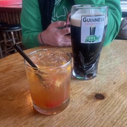 Old fashioned and Guinness