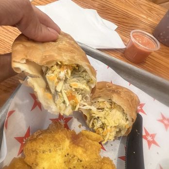 D'Cuban Cafe - Cross-section of chicken empanada - Cuban Near Me - Norcross, Georgia