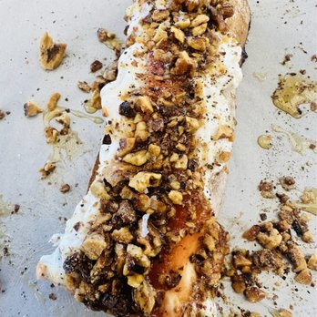 Marlena - Bufala Ricotta w/ Hazelnuts, Peach Jam, Honey & Black Pepper. - Coffee & Tea Near Me - Long Beach, California Marlena - Bufala Ricotta w/ Hazelnuts, Peach Jam, Honey & Black Pepper. - Coffee & Tea Near Me - Long Beach, California