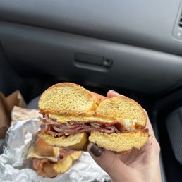 Egg bagel breakfast sandwich Egg bagel breakfast sandwich