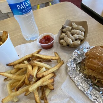 Five Guys - Little Fries, Little Cheeseburger, peanuts with Dasani this time! - Burgers Near Me - Chesapeake, Virginia Five Guys - Little Fries, Little Cheeseburger, peanuts with Dasani this time! - Burgers Near Me - Chesapeake, Virginia