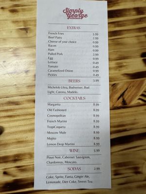 Menu photo 8 Simply George Virginia Beach, VA