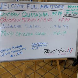 Daily specials.