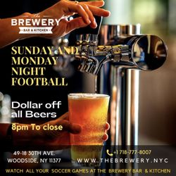 The Brewery Bar & Kitchen - Sunday & Monday Nite Football Special
