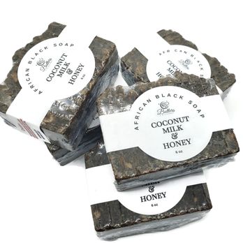 Butters and Black Soap - African black soap with coconut milk powder and raw honey. - Cosmetics & Beauty Supply Near Me - Douglasville, Georgia Butters and Black Soap - African black soap with coconut milk powder and raw honey. - Cosmetics & Beauty Supply Near Me - Douglasville, Georgia