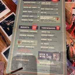 drink menu drink menu