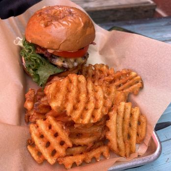 Spoke - Delicious spoke burger. And don't sleep on the waffle fries. Bet you can't eat just one - Breakfast & Brunch Near Me - Los Angeles, California Spoke - Delicious spoke burger. And don't sleep on the waffle fries. Bet you can't eat just one - Breakfast & Brunch Near Me - Los Angeles, California