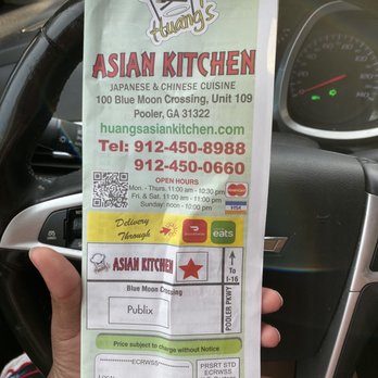 Huangs Asian Kitchen - Contact information on the menu - Chinese Near Me - Crossing Pooler, Georgia