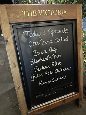 Menu photo 2 The Victoria Paddington, XGL Menu photo 2 The Victoria Paddington, XGL