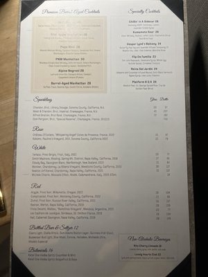Menu photo 1 Manzanita Truckee, CA Menu photo 1 Manzanita Truckee, CA