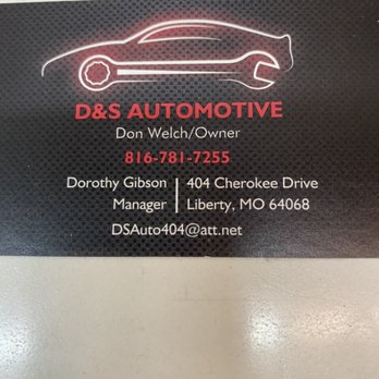 D&S Automotive - Business card - Auto Repair Near Me - Liberty, Missouri D&S Automotive - Business card - Auto Repair Near Me - Liberty, Missouri