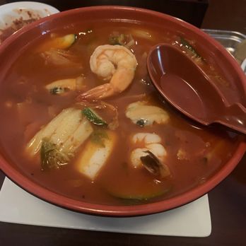 Origami Korean-Japanese Restaurant - Spicy seafood soup - loaded with goodness! - Sushi Bars Near Me - Fort Myers, Florida
