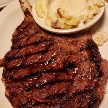 Texas Roadhouse - Bone-In Ribeye with Mashed Potatoes - Barbeque Near Me - Tracy, California Texas Roadhouse - Bone-In Ribeye with Mashed Potatoes - Barbeque Near Me - Tracy, California