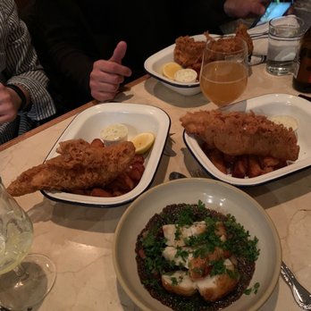 Dame - Fish & Chips; Haddock Entree - Seafood Near Me - New York, New York Dame - Fish & Chips; Haddock Entree - Seafood Near Me - New York, New York