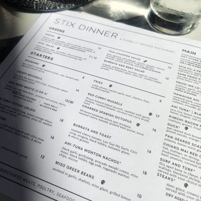 Menu photo 1 Stix Findlay, OH